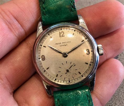 patek philippe vintage stainless steel watch